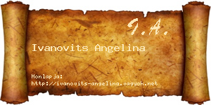 Ivanovits Angelina névjegykártya